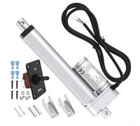 HOHOVYVY Actuador lineal de 12 V, 150 mm, carrera, aleación de aluminio, 10 mm/s, velocidad 1500 N, funcionamiento silencioso ≤ 50 dB, para automatización industrial y aplicaciones en exteriores