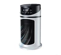 HOHOVYVY Aire acondicionado sin manguera de escape, ventilador de aire acondicionado portátil, mini enfriador de aire, ventilador de escritorio de 5 W, con luz nocturna LED y temporizador