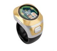 HOHOVYVY Anillo electrónico recargable Tasbih de ABS tipo C puerto de 40 mAh batería 4 modos de pantalla 3 tamaños 18 mm 20 mm 22 mm para oración musulmana (blanco)