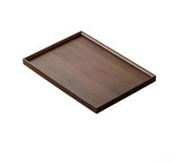 HOHOVYVY Bandeja rectangular de madera para servir para cocina, casa de té, bar y fiesta, resistente al aceite y al polvo, fácil de limpiar (44 x 32 cm)