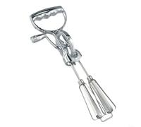 HOHOVYVY Batidor manual de acero inoxidable con doble cabezal agitador y mango ergonómico para batir uniformemente para cocina, gastronomía y panadería