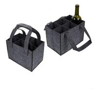 HOHOVYVY Bolsas de fieltro, 1 pieza no trenzadas bolsas forradas para botellas, Como se muestra en la imagen., 2*Gray; 25*18*16