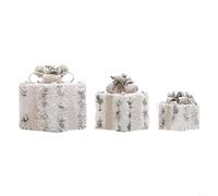 HOHOVYVY Caja de regalo LED, decoración navideña, caja de Navidad para Navidad, caja de regalo eléctrica bajo árbol de Navidad/ventana/jardín (brillo)