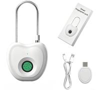 HOHOVYVY Candado inteligente con cable de acero extendido, carga tipo C, ABS+acero, adecuado para equipaje y mochilas (blanco inglés)