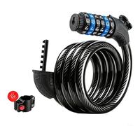 HOHOVYVY Candado para bicicleta con combinación de 6 dígitos y cable de acero de 11 mm, núcleo de aleación de zinc, soporte portátil para ciclismo y uso diario (C)
