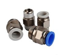 HOHOVYVY Conector de aire comprimido, ángulo neumático 6 mm, 10 unidades de conectores neumáticos de 6 mm a 1/8 NPT, conexión de aire push-in de nailon industrial