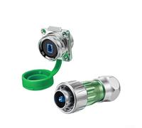 HOHOVYVY Conector de fibra óptica DH-24 LC monomodo de doble núcleo con protección IP68, ≤ 0,35 DB Pérdida de inserción, 10 Gbps, para automatización industrial (C)