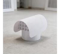 HOHOVYVY Cubierta de conexión de escape de PVC resistente a la intemperie para tubos de ventilación de radón, tubos de humo y tubos de ventilación de techo, compatible con tubos de PVC Schedule 40 de