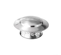 HOHOVYVY Cubierta para chimenea de acero inoxidable, tapa para orificios de chimenea, de acero inoxidable, para pared exterior, salida de aire fresco, tubo extractor (160 mm)
