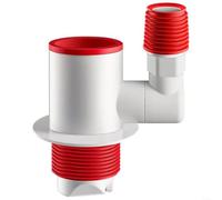 HOHOVYVY Desagüe para fregadero, adaptador de desagüe de lavadora, para rotación de 360°, conector de desagüe doble para lavadoras y fregaderos