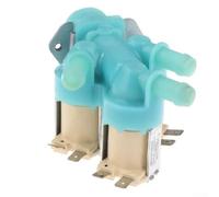 HOHOVYVY Electroválvula de entrada de agua para lavadora Samsung DC62-00233D 220-240 V 50/60 Hz, diseño de tres cabezas de plástico y metal para ciclos de agua caliente y fría