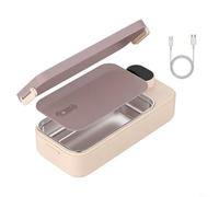 HOHOVYVY Fiambrera eléctrica de acero inoxidable aislante 900 ml con función de calefacción y batería de 7200 mAh para oficina, viajes, camping (A)