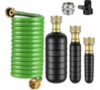 HOHOVYVY Juego de 3 burbujas de drenaje para tuberías de 1 a 6 pulgadas de presión de agua con manguera de 10 pies y válvula de cierre (verde)