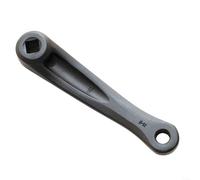 HOHOVYVY Manivela izquierda para bicicleta de 140 mm/152 mm con orificio de rodamiento de pedal de rombo de aleación de aluminio para rosca de pedal de 14 mm, color negro, adecuada para bicicleta