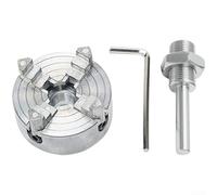 HOHOVYVY Mini portabrocas de torno con tres o cuatro mordazas para adaptador de taladro M12x1 de aleación de zinc, tensión precisa de la pieza de trabajo para taladros manuales (C)