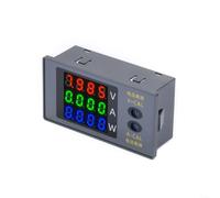 HOHOVYVY Multímetro DC730 LED Digital Voltímetro de corriente con pantalla LCD para rango de medición CC 0-100 V 0-10 A 1000 W (rojo + verde + azul)