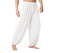 HOHOVYVY Pantalones de Tai Chi para artes marciales de verano, pantalones de Kung Fu para mayor movilidad, blanco, M