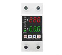 HOHOVYVY Protección ajustable contra sobretensión, bajo voltaje y sobrecorriente 220 V 63 A con reinicio automático para montaje en carril DIN para motor, hogar e instalaciones industriales