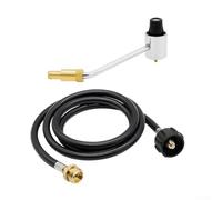 HOHOVYVY Regulador de presión de gas para camping con adaptador de manguera de propano de 1,8 m, de acero inoxidable y latón, compatible con hornillos de camping 5413/5420A/5423E para conversión de 20