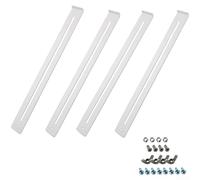 HOHOVYVY Soporte de metal para cajones ajustable 34 x 3 cm para madera, MDF y tableros de partículas, reparación y refuerzo blanco (2 x 4+*4+*4+*8)