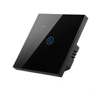 HOHOVYVY Termostato inteligente, calentador de caldera táctil Schakelaar, 40 A, WiFi, temporizador de Schakelaar, función offline, aplicación de control de distancia (negro)