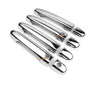 HOHPMGFGNN Cubremango Cubiertas De Manija De Puerta De Coche Cromadas Negras Brillantes Decoración De Estilo Para Civic 2012 2013 2014 2015 2016(Silver 2 buttons)