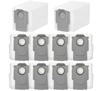 HoHumoca 10 Piezas Accesorios Bolsa de Polvo para Roborock S8 MaxV Ultra/S8 Max Ultra/Q Revo/Qrevo Pro/Qrevo S/Qrevo MaxV/Qrevo Curv/Qrevo Edge/Qrevo Slim/Qrevo Master/QV 35A/QV 35S/Saros 10R