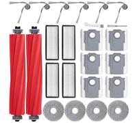 HoHumoca Kit de Accesorios Recambios para Roborock QV 35A / QV 35S, 2 Cepillo Principal, 6 Bolsa de polvo, 4 Filtro, 4 Mopas, 6 Cepillo Lateral