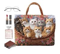 HohuzSruk acolchada - Paquete organizador de hombro | Tote acolchado - Para mujeres mujeres madres gato perro maestro trabajo escuela universidad dormitorio viaje almuerzo maquillaje, a