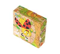 HohuzSruk Cubo de 3D de Madera - Juguete Educativo para Estimulación Temprana | Bloques de Madera Apilables,para Niños y Niñas, Hogar, Aula, Escuela, Habitación, Sala de Juegos, Cumpleaños,