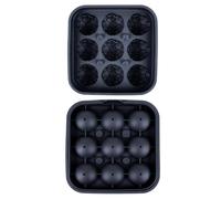 HohuzSruk Molde de silicona para hielo - 9-cavidad de fácil desmoldado flexible,Moldes de Hielo Redondos para Congelador y Cócteles - para Bebidas, Whisky, Café, Refrigerador, Reuniones y