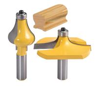 HOHXEN 2 Piezas Juego De Fresas Para Pasamanos, Cortador de Grabado de Pasamanos de Escalera con Cantos, Fresas para Madera con Mango de 1/2 Pulgada, Cortador de Bordes Convexos, Fresa de Mesa