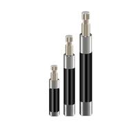 HOHXEN 3 Piezas 1/4'' Mango Hexagonal Magnético Porta Brocas Extensión, Cambio Rápido Destornillador Conexión Varilla Manguito Adaptador para Tornillos, Tuercas, Destornillador -80/120/140mm Longitud
