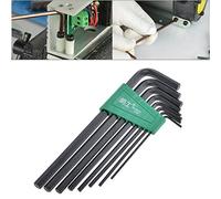 HOHXEN Conjunto de Llaves de Tipo L - 8 Piezas, Conjunto de Llaves en Forma de L de Brazo Largo Hexagonal Conjunto de Llaves de Allen - 1.5mm / 2mm / 2.5mm / 3mm / 4mm / 5mm / 5.5mm / 6mm