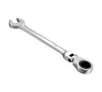 HOHXEN Llave de Carraca con Cabezal Flexible Ajustable a 180° - 20 mm, 72 Dientes, Llave Combinada de Doble Extremo para Bricolaje, Tuberías, Reparación de Bicicletas o Mantenimiento del Hogar