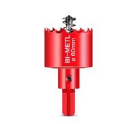 HOHXEN Sierra de Corona Bimetálica de 60mm, M42 HSS Sierra de Orificio con Punta de Posicionamiento para Cortar Acero Blando, Acero Inoxidable, Hierro Fundido, Latón, Aluminio, Madera, Tubos de PVC