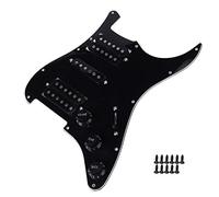 HOHXFYP Placa de?Golpeador Humbucker de?Guitarra con?Pastilla HSH Cargada Precableada, Golpeador para?Humbucker de?Guitarra El¨¦ctrica(Black)