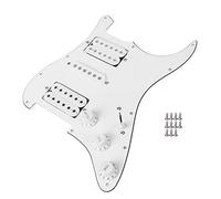 HOHXFYP Placa de?Golpeador Humbucker de?Guitarra con?Pastilla HSH Cargada Precableada, Golpeador para?Humbucker de?Guitarra El¨¦ctrica(White)