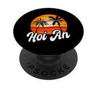 Hoi An Retro Sunset Design Vietnamita Beach PopSockets PopGrip Adhesivo