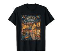 Hoi An Vietnam Camiseta gráfica económica, Hombre, Negro, L