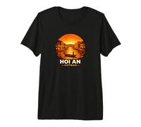 Hoi An Vietnam Puesta De Sol Paisaje Urbano Diseño Camiseta Premium