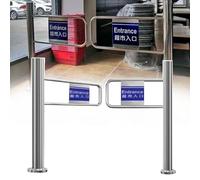 Hoiaost Puertas De Acceso con Barricada De Acero Inoxidable, Puerta Batiente Automática Unidireccional, Puerta De Paso/Pasillo/Entrada con Cierre Automático, para Bibliotecas, Tiendas,90x100cm