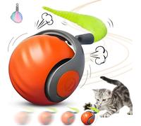 HOIDOKLY 2025 Nuevo Speedy Tail 2.0, juguete para gatos Speedy Tail Rey de la bola interactiva para gatos, juguete automático para gatos, alivia la ansiedad (naranja)