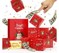 HOIDOKLY Caja de regalo de explosión de Navidad, caja de regalo sorpresa, caja de regalo de explosión emergente, caja sorpresa, caja de regalo de explosión emergente, caja de regalo plegable de fotos