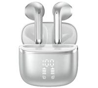 HOIFA auriculares Bluetooth 5.4, inalámbricos con 4 micrófonos ENC, 50H de reproducción con LED, IPX7 resistente al agua para trabajo/ocio