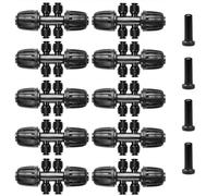 HOINCO 1/2 Inch to 1/4 Inch Tubing Irrigation Fittings for 16mm Drip Irrigation 6 Way,1/4 End Plugs Anti-Drop Irrigation Tube