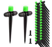 HOINCO 28 Aspersores de Riego por Goteo ，Aspersores de Ajustables Riego por Goteo de Riego Automático，Adecuados para Tuberías de Riego por Goteo de 1/4 "para Sistemas de Riego de Jardines. (Verde)