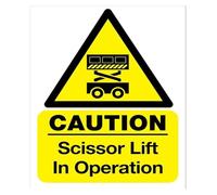 Hoist In Progress Keep Clear Metal Sign For Workshop 12x8 Inch