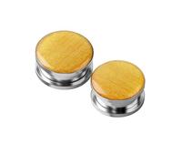 Hoisy 2 PCS Expansores de Oreja, 14mm Expansores de Oreja, Redondo, Acero Inoxidable, Tunel Dilatador Plata