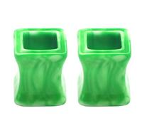 Hoisy 2 PCS Juego Dilatadores, 12mm Kit Dilatador Oreja, Cuadrado Hueco, Acrílico, Dilataciones Tuneles Verde Blanco